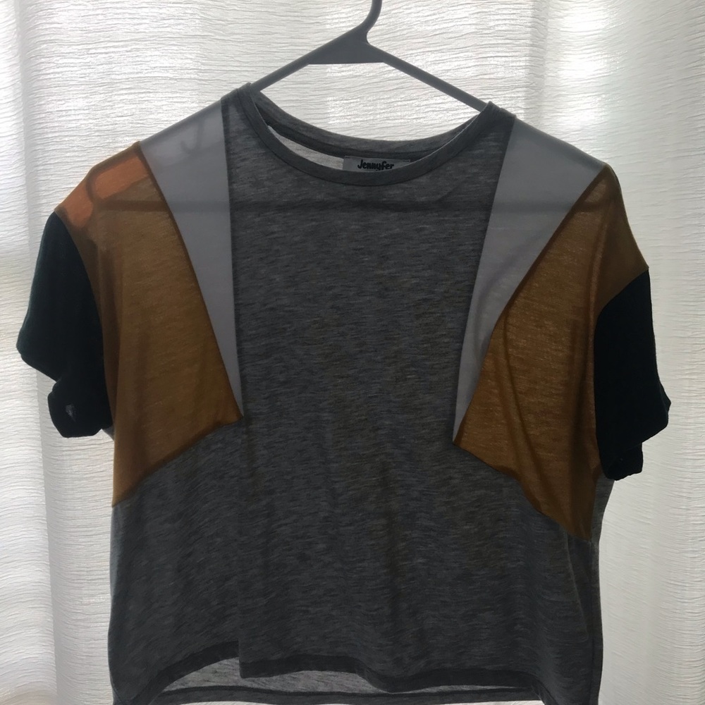 Grey crop top